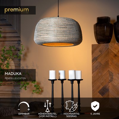 Lucide MADUKA - Pendelleuchten - 1xE27 - Braun | Premium
